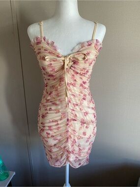 Cute floral y2k fairycore mesh dress